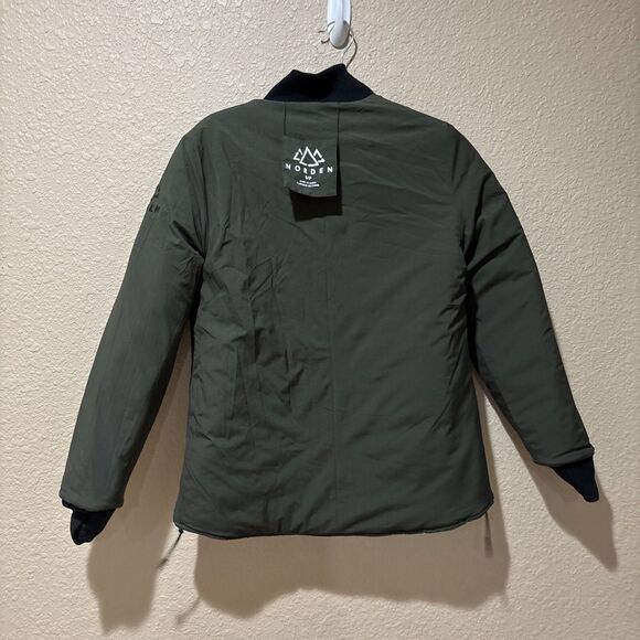 Norden Winter Reversible Jacket Black/Green Men’s Size Small Full Zip Puffer - Picture 8 of 10
